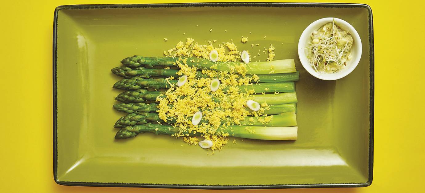 SITRAM recipe for green asparagus mimosa-remoulade