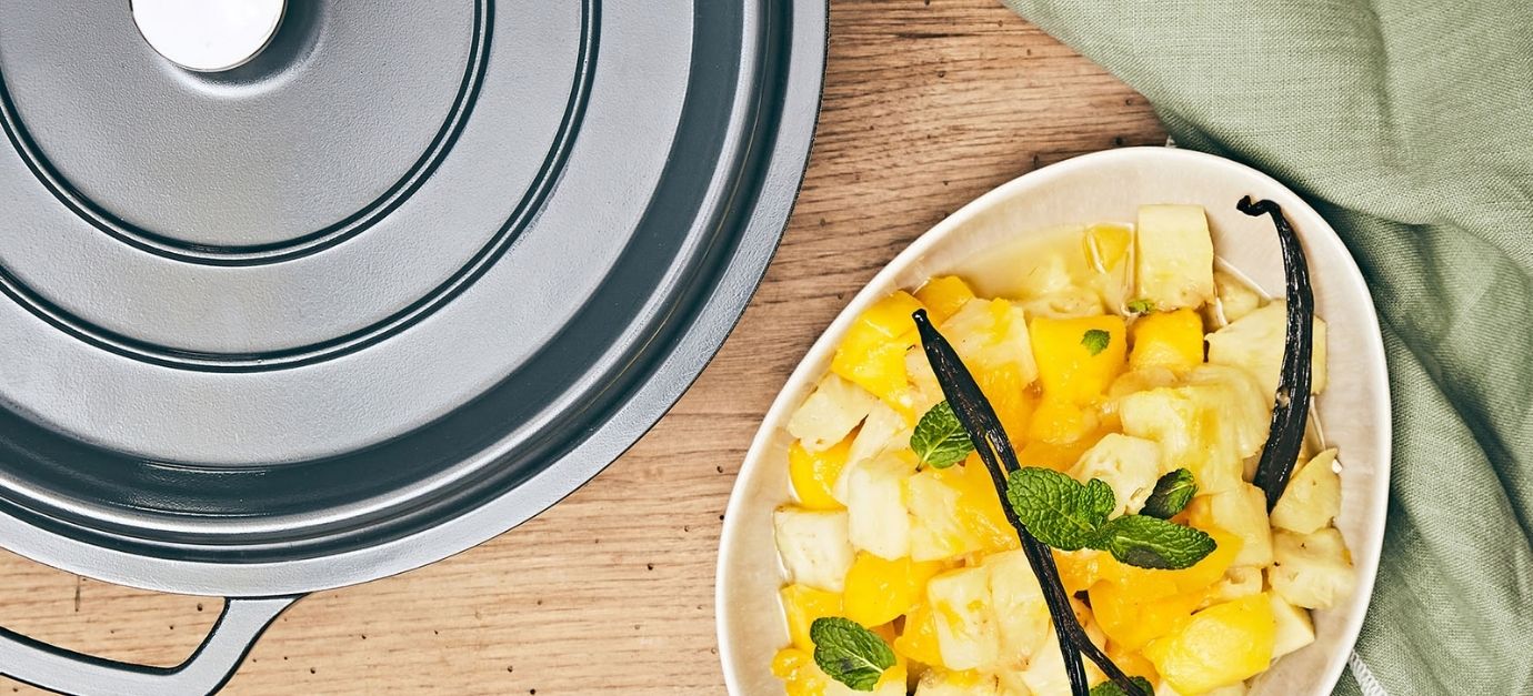 SITRAM recipe for mango and pineapple stew