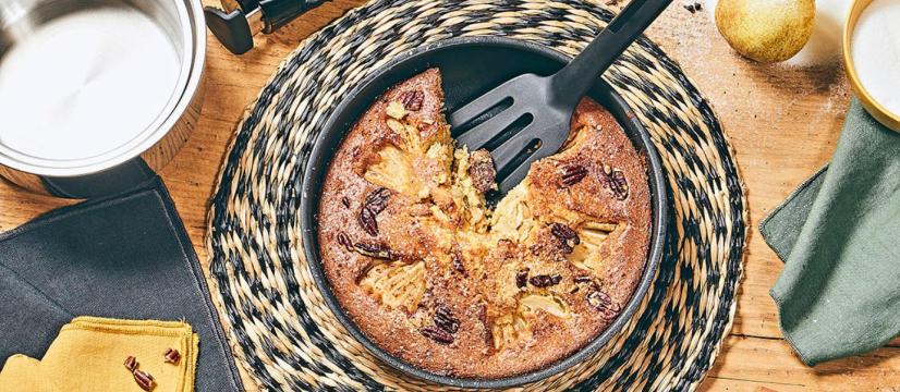 Gâteau poires cannelle pécan